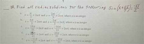 Solved Find All Radion Solutions For The Following Chegg