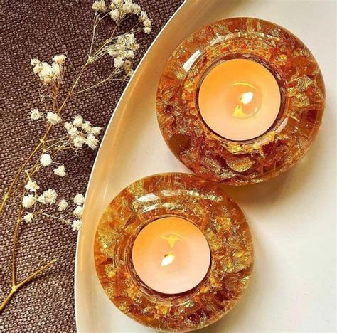 Resin Candle Holders Tealight Holders Diwali Decoration Handmade