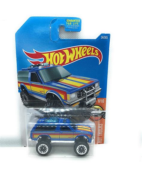 Hot Wheels 2017 Hw Hot Trucks Chevy Blazer 4x4 34365 Blue Toys And Games