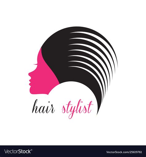 Hair stylist logo beauty salon logo Royalty Free Vector