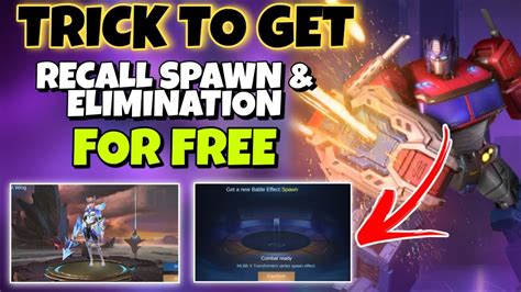 Trick To Get Recall Spawn Elimination Effect Mlbb X Transformer