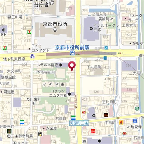 京都府京都市中京区河原町通御池下る下丸屋町403 の地図 Mapfan