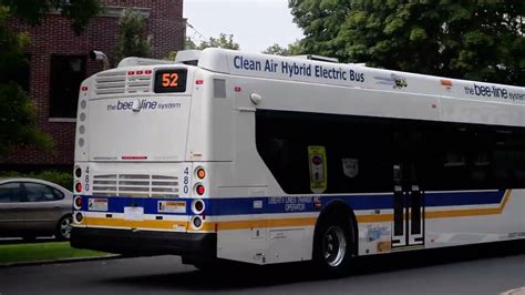 The Bee Line System 2021 2022 New Flyer XDE40 Hybrid 480 On Route 52