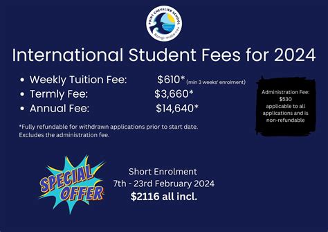 International Student Fees • Point Chevalier School