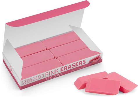 Noverbee Erasers Pink Erasers Erasers For Pencils 24 Pk