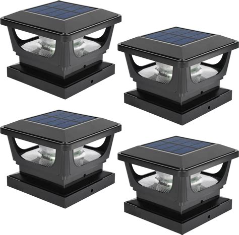 Sumaote Solar Deck Post Lights Outdoor Waterproof Solar Post Cap Light For 4x4 Wood Or 3x3 4x4