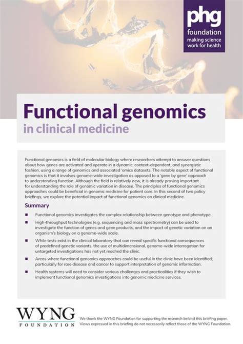 Functional Genomics Phg Foundation