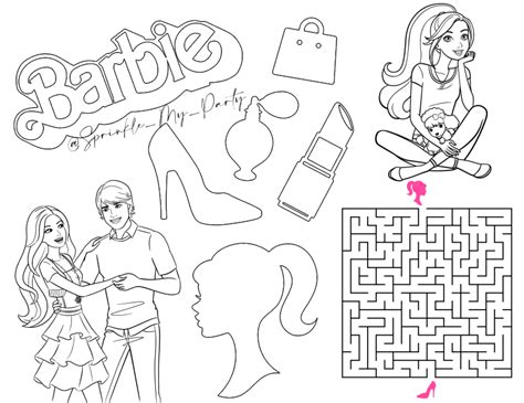 Barbie Activity Sheet | Barbie birthday party games, Barbie birthday party, Barbie theme party