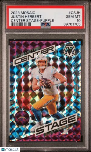 Panini Mosaic Center Stage Justin Herbert Center Stage Purple