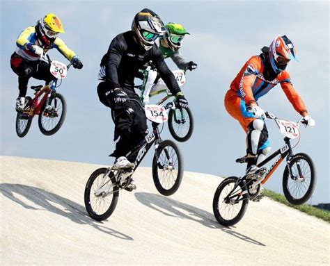 Mens Bmx Cycling Dutch Cyclist Raymond Van Der Biezen R Competes