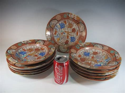 Vintage Chinese Set Of 12 Porcelain Plates