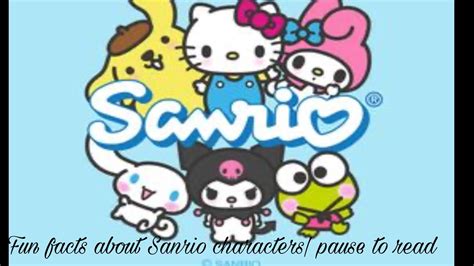 Fun Facts About Sanrio Characters Pause To Read Youtube