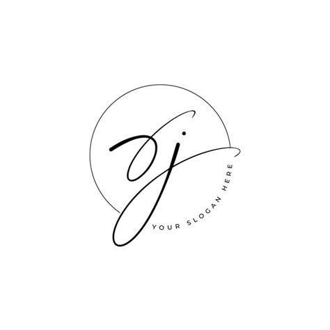 Premium Vector R J Initial Signature Logo Monogram