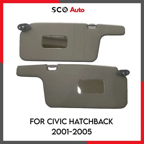 Visera Para Honda Civic Hatchback Izquierda Derecha Conjunto Gris