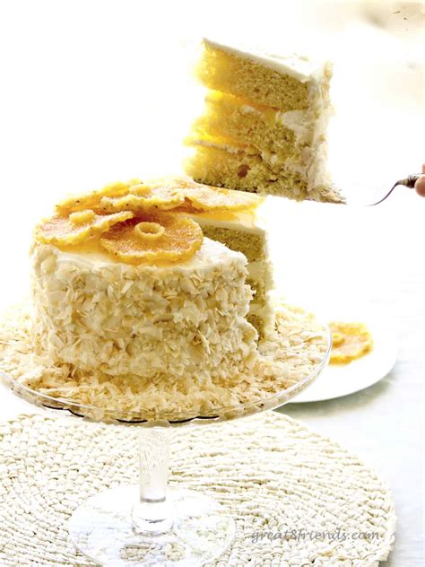 Pineapple Coconut Rum Cake Recipe - Great Eight Friends