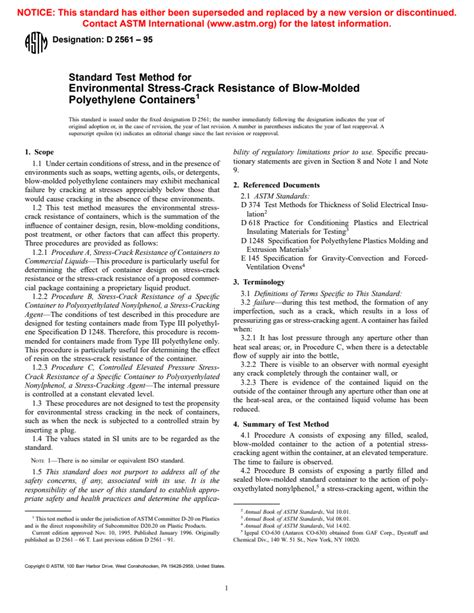 Astm D Standard Test Method For Environmental Stress Crack