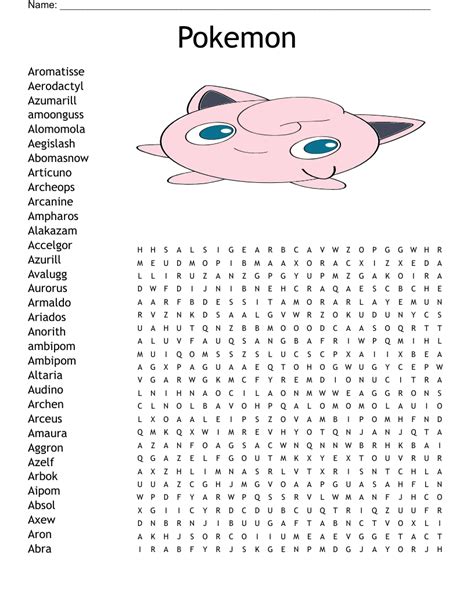 Pokemon Word Search Wordmint Word Search Printable Printable Pokemon ...