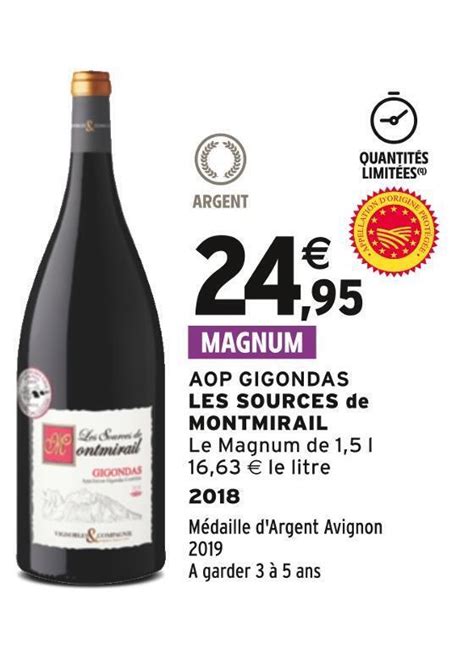 Promo Aop gigondas les sources de montmirail chez Intermarché