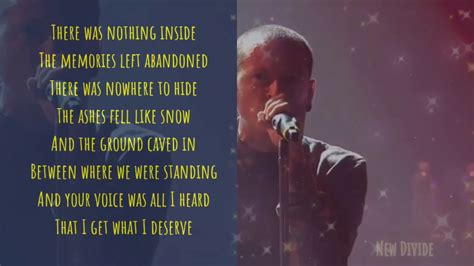 New Divide Linkin Park With Lyrics A Tribute To Chester Bennington