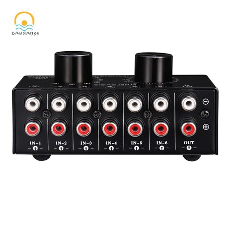 6 Input 1 Output Switcher Audio Source Selection Switcher Rca Audio Input Signal Selector Switch