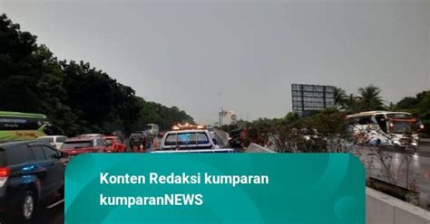 Tol Jagorawi Macet Imbas Banjir KM 12 Arah Jakarta Polisi Berlakukan