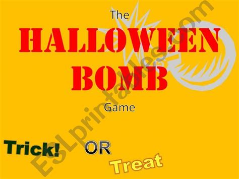 Esl English Powerpoints Halloween Bomb Game