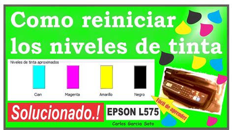 Epson L Como Reiniciar Los Niveles De Tinta F Cil De Aprender Youtube