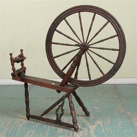 Early 19th Century Spinning Wheel, Turned Spindle