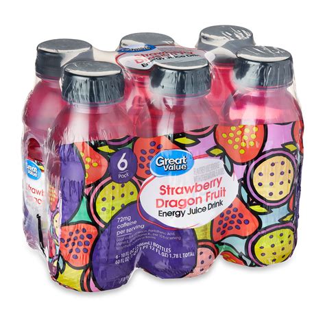 Great Value Strawberry Dragon Fruit Energy Juice Drink