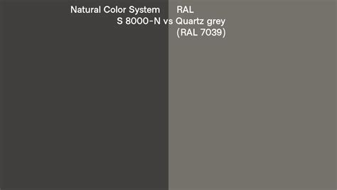 Natural Color System S 8000 N Vs Ral Quartz Grey Ral 7039 Side By