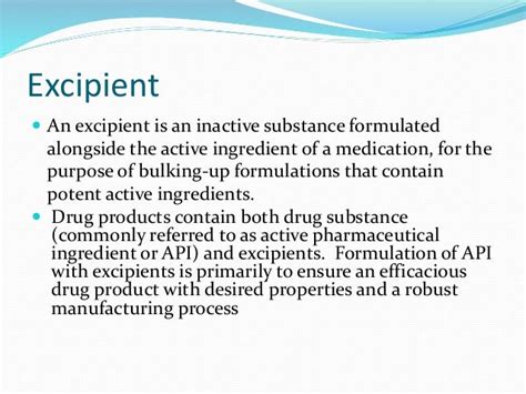 Excipients