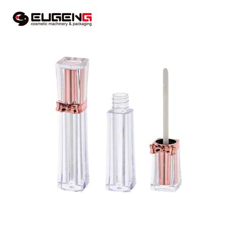 Wholesale Ml Unique Empty Lip Gloss Tubes With Wand Gold Cap Luxury