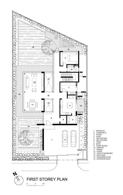 Modern House Floor Plan With Legend Of Travertine Dream House First