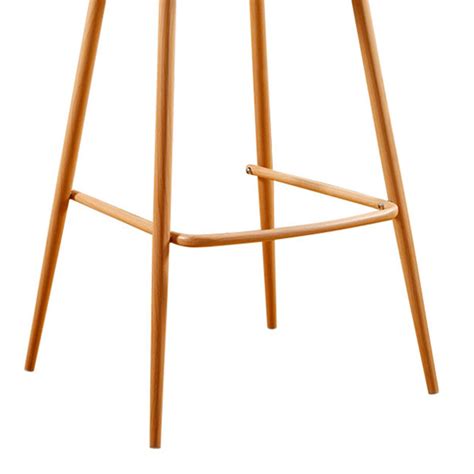 Banqueta de Cozinha Alta Polipropileno Clarice Nude Base em Aço D Rossi