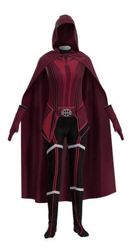 Marvel Wanda Vision Disfraz De Bruja Escarlata Cosplay Mono Cuotas