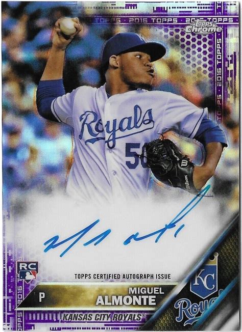 2016 Topps Chrome Rookie Autographs Purple Refractor RA MAL Miguel