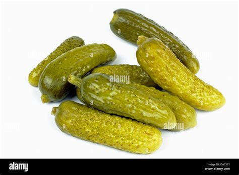 Gherkin Pickled Cucumbers Stock Photo Alamy