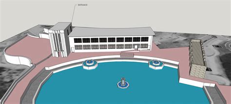 户外泳池su模型下载 光辉城市