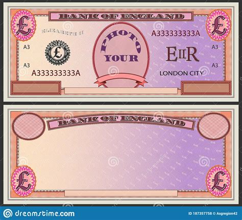 Blank Banknote Layout Cartoon Vector Cartoondealer