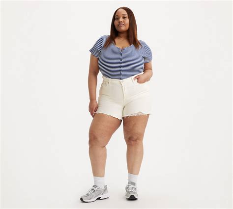 501® Original High Rise Shorts Plus Size White Levis® Ca