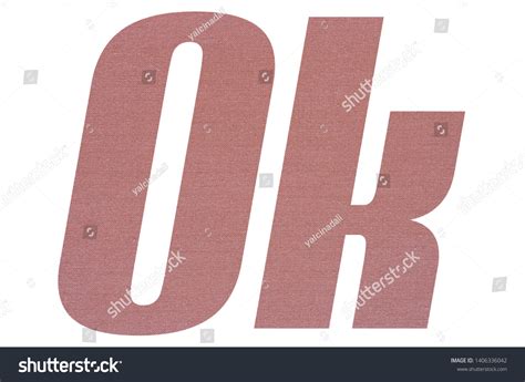 Ok Word Terracotta Colored Fabric Texture Stock Photo 1406336042