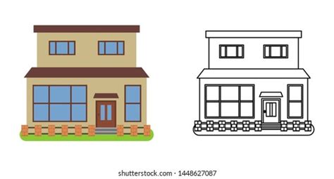 Pixel Art White Modern House Detailed เวกเตอร์สต็อก ปลอดค่าลิขสิทธิ์