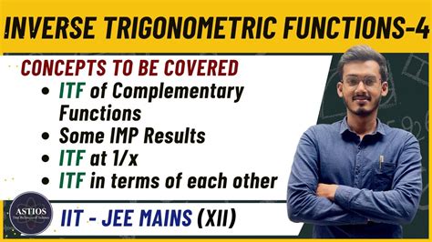 Inverse Trigonometric Functions 2 4 ITF OF COMMPLEMENTARY FUNCTIONS