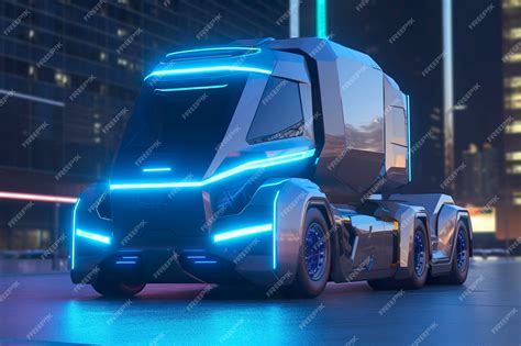 Premium Ai Image 23rd Century Futuristic Truck With Hyper Modern