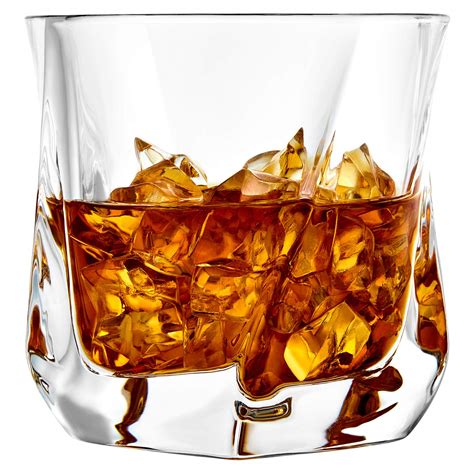 Joyjolt Aurora Crystal Whiskey Glass Twisted Whiskey