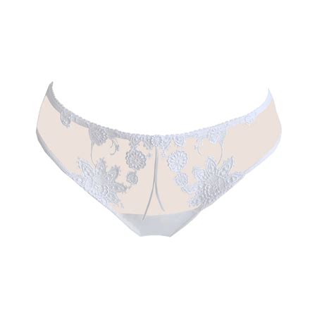 AMBRA Lingerie Slips Bouquet De Fleurs String Wit 1600 Italian Design