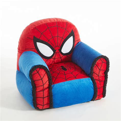 Idea Nuova Marvel Spiderman Figural Bean Bag Chair With Sherpa Trim