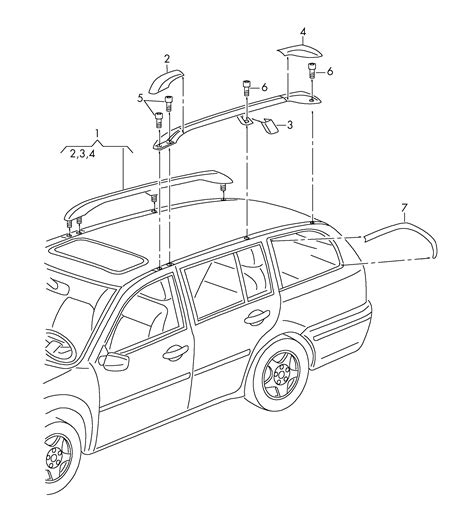 Skoda Octavia Moldings Roof Roof Rail Etka Online