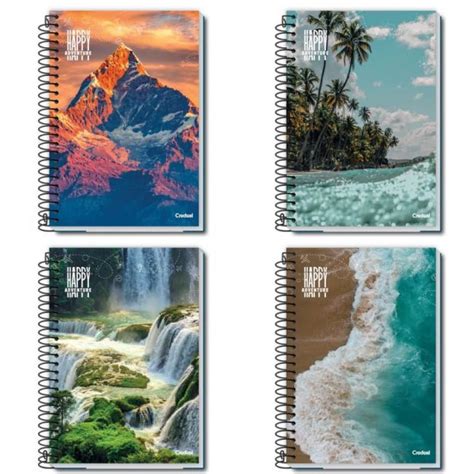 Caderno Espiral Univ Capa Dura 10x1 160 Fls Happy Adventure Credeal