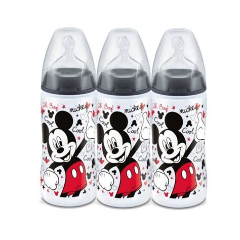 NUK Lot De 3 Biberons Mickey 300 Ml Disney Baby Cdiscount